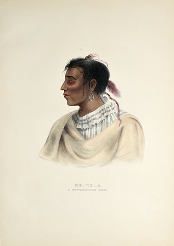 Thomas McKenney (1785-1859) & James Hall (1793-1868), Me-Te-A, A Pottawatomie Chief