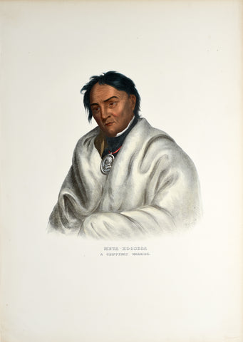 Thomas McKenney (1785-1859) & James Hall (1793-1868), Meta-Koosega, A Chippeway Warrior
