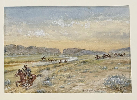 William Henry Jackson (1843-1942), Pony Express Rider on the Sweetwater of 1860–61 / Devil’s Gate