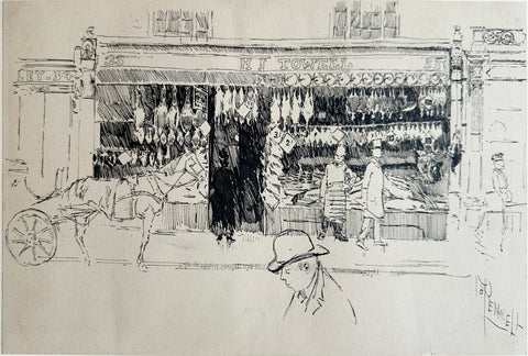 Joseph Pennell (1860 - 1926), Fish Shop at Charing Cross