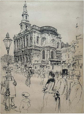 Joseph Pennell (1860 - 1926), St. Mary-Le-Strand From the East