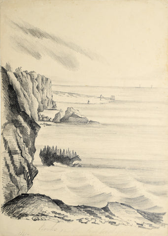 British School, mid-19th century, "Rocks in the East Coast of Barbados"
