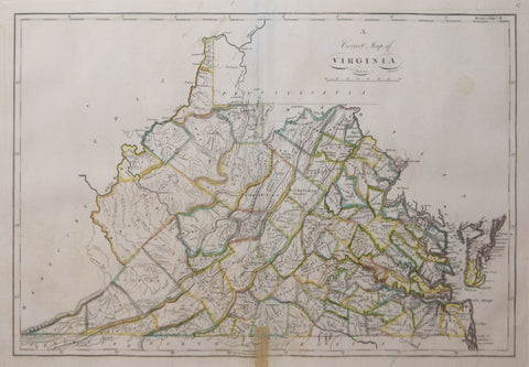 Mathew Carey (1760-1839), A Correct Map of Virginia