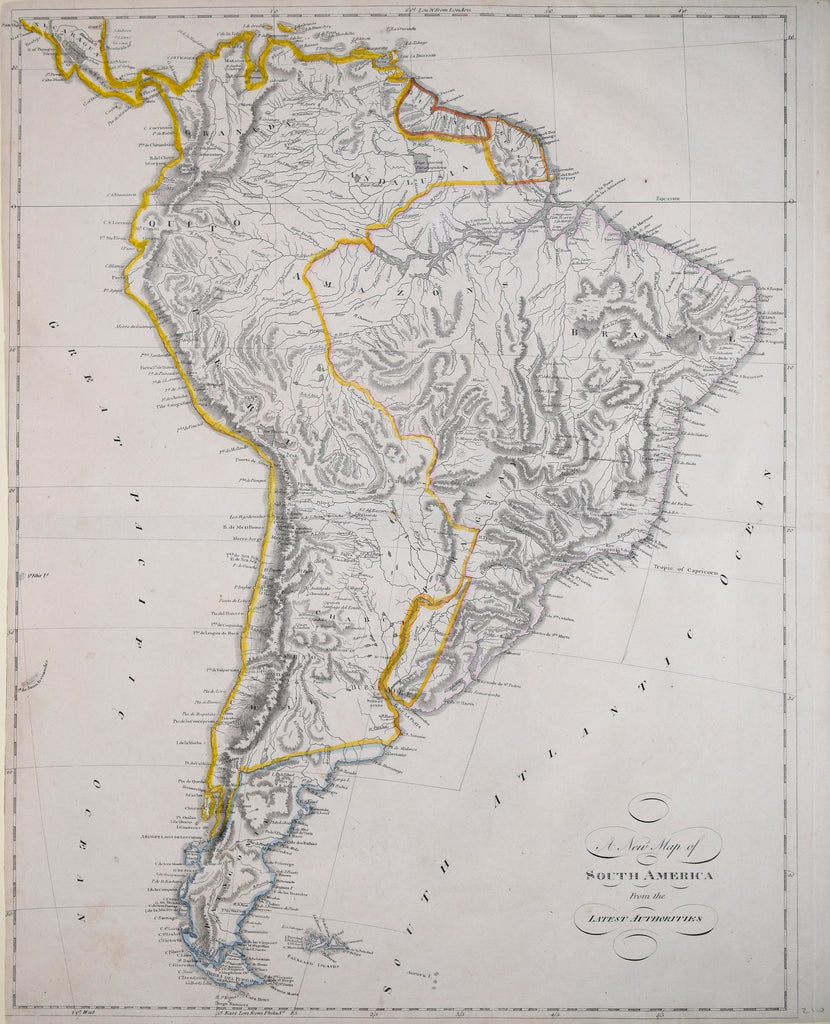 Mathew Carey (17601839), A New Map of South America from the Latest A