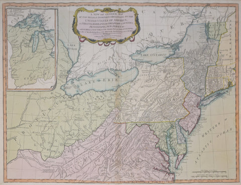 Robert Laurie (1755-1836) & James Whittle (1757-1818),  A New and General Map of the Middle Dominions belonging to the United States of America
