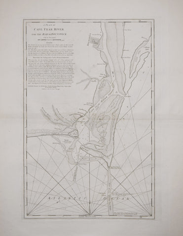 Robert Sayer (1725?-1794) & John Bennett (Fl. 1774-1783, A Plan of Cape Fear River from the Bar to Brunswick...