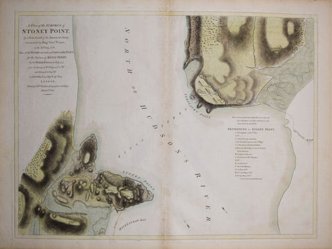 William Faden (British, 1750-1836) and John Hill, A Plan of the Surprise of Stoney Point, by a Detachment of the American Army...
