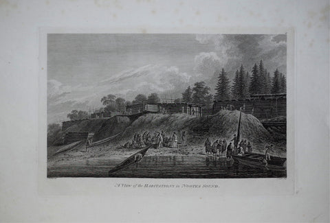 Captain James Cook (1728-1729) and John Webber (1751-1793), A View of the Habitations in Nootka Sound