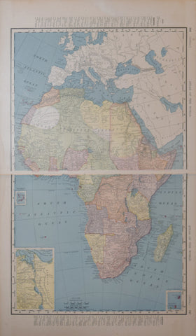 Rand McNally & Co., [Africa, with inset map of: Suez Canal]