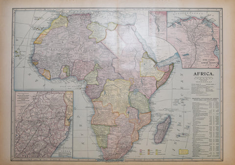 J. Martin Miller, Africa…[with three inset maps: Cairo and Vicinity, Suez Canal…, Transvaal and Orange River Colony…]