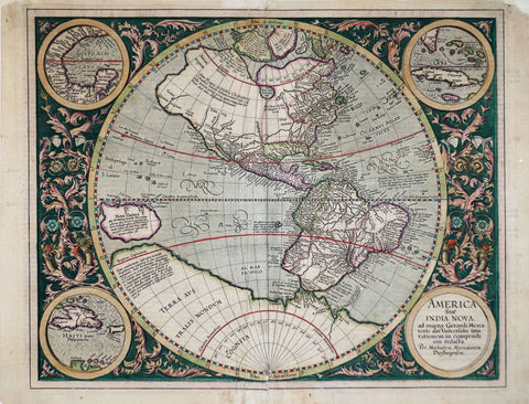 Michael Mercator (German, ca. 1567-1600), America sive India Nova ad magnae Gerardi Mercatoris...