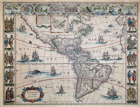 Willem Janz Blaeu (Dutch, 1571-1638), America Nova Tabula
