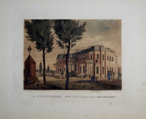 William Birch (1755-1834),  An Unfinished House, Chestnut Street Philadelphia
