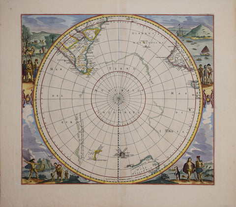 Frederick De Wit (Dutch, 1610-1698), Terra Australis Incognita, Circulus Antarcticus [South Pole]