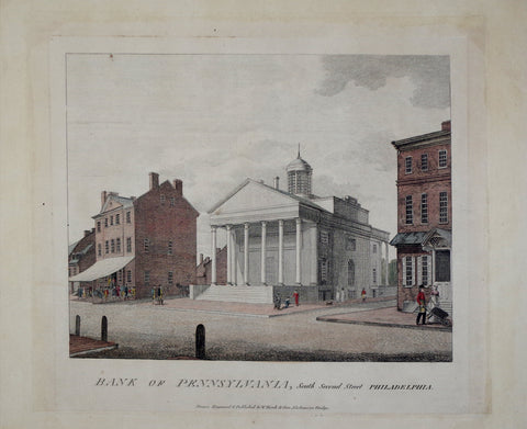 William Birch (1755-1834), Bank of Pennsylvania, South Second Street Philadelphia