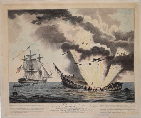 John James Barralet (1747-1815), after, Explosion of the British frigate Guerriere