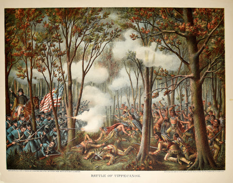 Louis Kurz  (1834-1921) & Alexander Allison (ca. 1799-1862), Battle of Tippecanoe