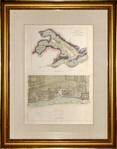 Thomas Jefferys (1719-1771), The Bay of the Espiritu Santo on the Western Coast of East Florida and Plan of the Town of Saint Augustine, the Capital of East Florida