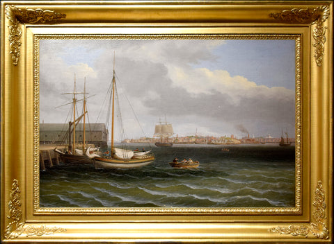 Thomas Birch (1779 - 1851), Boston from the Ship House, West End of the Navy Yard