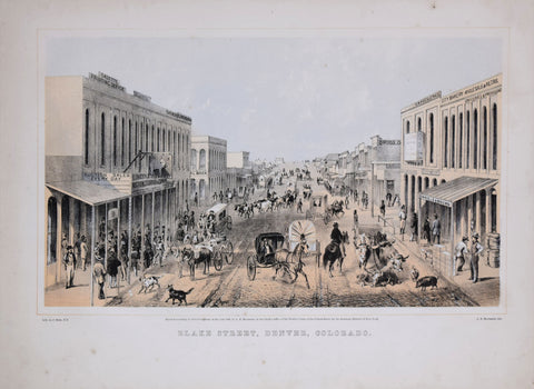 Alfred E. Mathews (1831-1874), Blake Street, Denver Colorado
