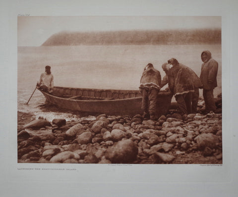 Edward S. Curtis (1868-1953), Launching the Boat–Diomede Island Pl 704