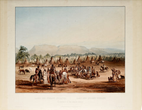 Karl Bodmer (1809-1893), Encampment of the Piekann Indians