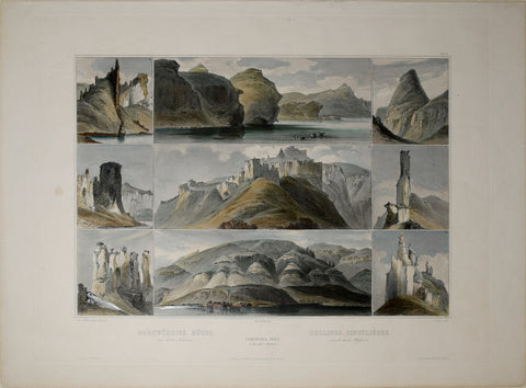 Karl Bodmer (1809-1893), Tab. 34, Remarkable Hills on the Upper Missouri