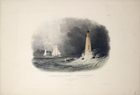 Karl Bodmer (1809-1893), Vig. XXXII - Cleveland Lighthouse on the Lake Erie