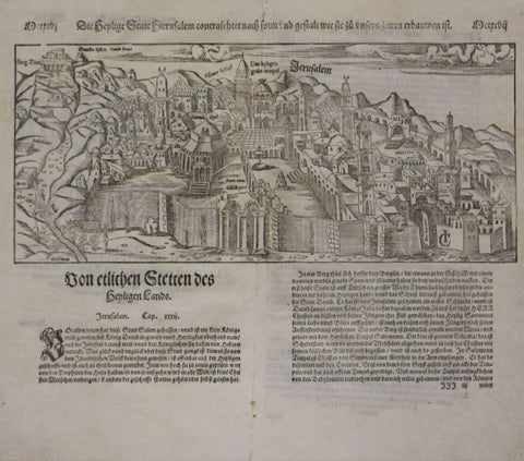 Sebastian Munster (German,1488-1552), Die Heylige Statt Jerusalem…