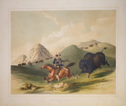 George Catlin (1796-1872), Buffalo Hunt Chasing Back