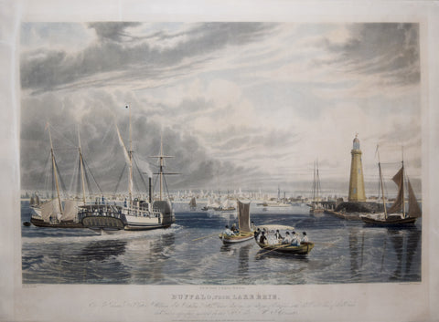 William James Bennett (1787-1844),  Buffalo, From Lake Erie