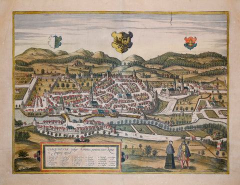 Georg Braun (1541-1622) & Franz Hogenberg (c.1538-1590), Campidonia vulgo Kemptten...