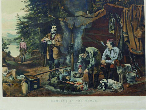 Nathaniel Currier (1813-1888) & James Ives (1824-1895), Camping in the Woods, a Good Time Coming