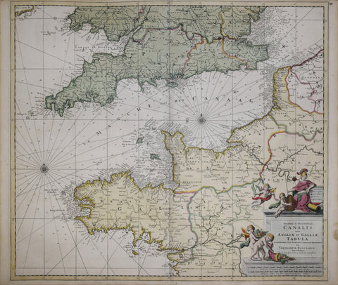 Theodore Danckerts (Dutch, 1663-1727), Novissima et Accuratissima et Angliae et Galliae tabula