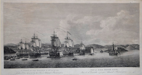 Pierre Charles Canot (1710-177), A View of the Island of St. Lucie. Taken Dec. 31 1778 by the Honourable Admiral Barrington