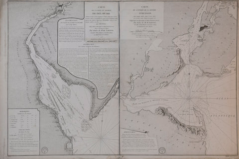 M. de Sartine /  Joshua Fisher for George Louis Le Rouge, Carte de la Baye et Riviere de Delaware.../ Carte de L’Entree de  la Riviere d’Hudson…