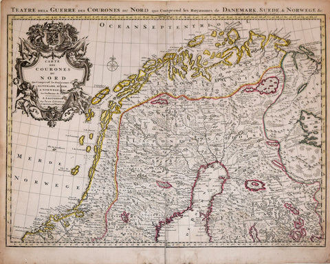 Guillaume de L’Isle (1675-1726), Carte des Courones du Nord Qui Comprend les Royaumes de Danemark, Suede, & Norwege, &c.
