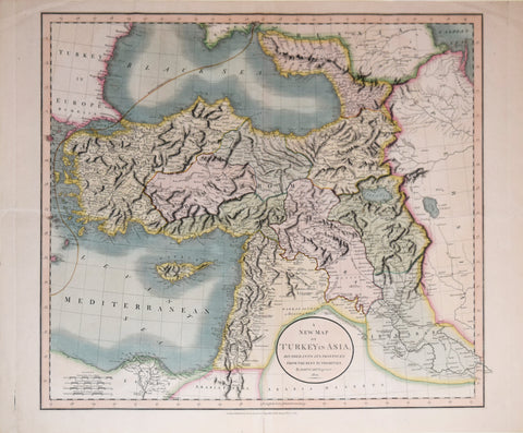 John Cary (English, c. 1754-1835). A New Map of Turkey and Asia
