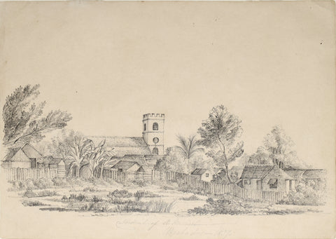 British School, mid-19th century, "Cathedral of Saint Michael - Barbados 1834"