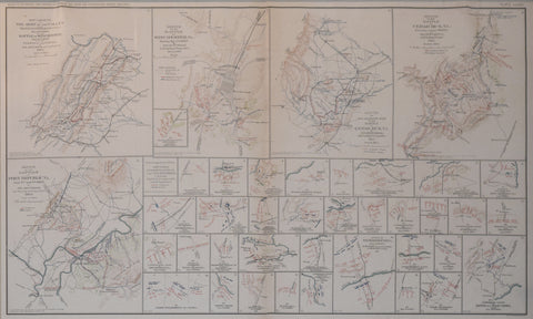 Government Printing Office & Julius Bien (1826-1909),  Pl. LXXXV [Battle of Cedar Run, VA; & Various Battle Sites throughout VA.]