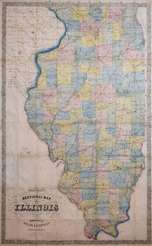 Silas Chapman (1813-1899), Chapman’s Sectional Map of Illinois