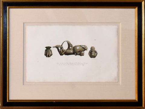 Louis Choris (1795-1828), Plate XIV, Pipe des iles de la Reine Charlotte a la Cote Nord ouest d'Amerique