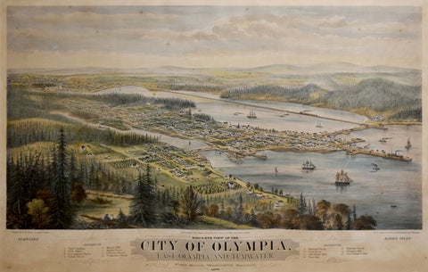Drawn by E.S. Glover, The City of Olympia: East Olympia and Tumwater
