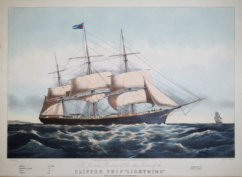 Nathaniel Currier (American, 1813-1888), after Charles Parsons (Anglo-American, 1821-1910), Clipper Ship “Lightning”