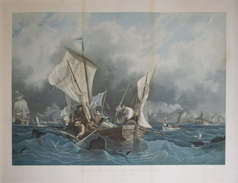 Ambroise  Louis Garneray (French, 1783-1857), after, Combat de Scies et de Baleines..Vue de L. Mt. Sainte Helene
