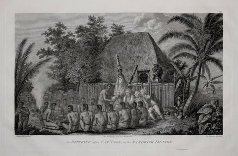 Captain James Cook (1728-1729) and John Webber (1751-1793), An Offering before Capt Cook in the Sandwich Islands