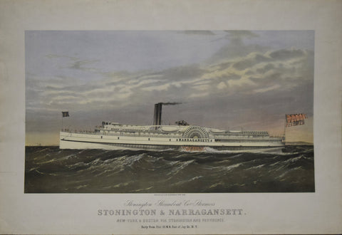 Endicott & Co., Stonington Steamboat Co's Steamers, Stonington & Narragansett, New York & Boston Via Stonington & Providence