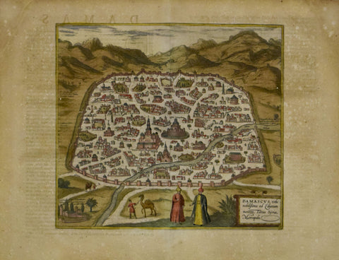 Georg Braun (1541-1622) and Frans Hogenberg (fl. 1540-1590), Damascus, urbs nobilissima ad Libanum...