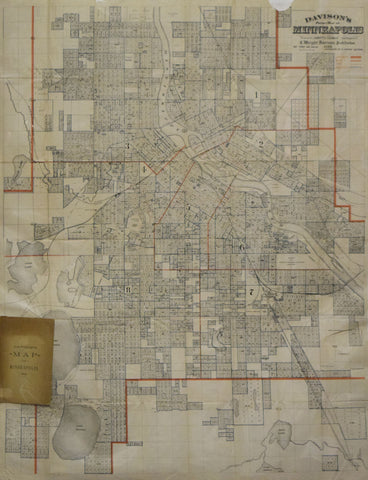 C. Wright Davison, Davison’s Pocket Map of Minneapolis…