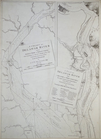 Joseph Frederick Wallet Des Barres (1722--1824), A Chart of the Delaware River from Bombay Hook to Ridley Creek...